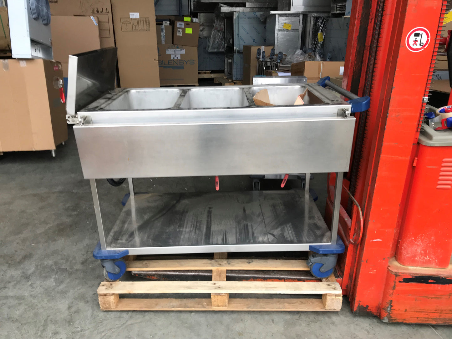 TABLE BAIN MARIE SUR ROULETTES - SA-0014179