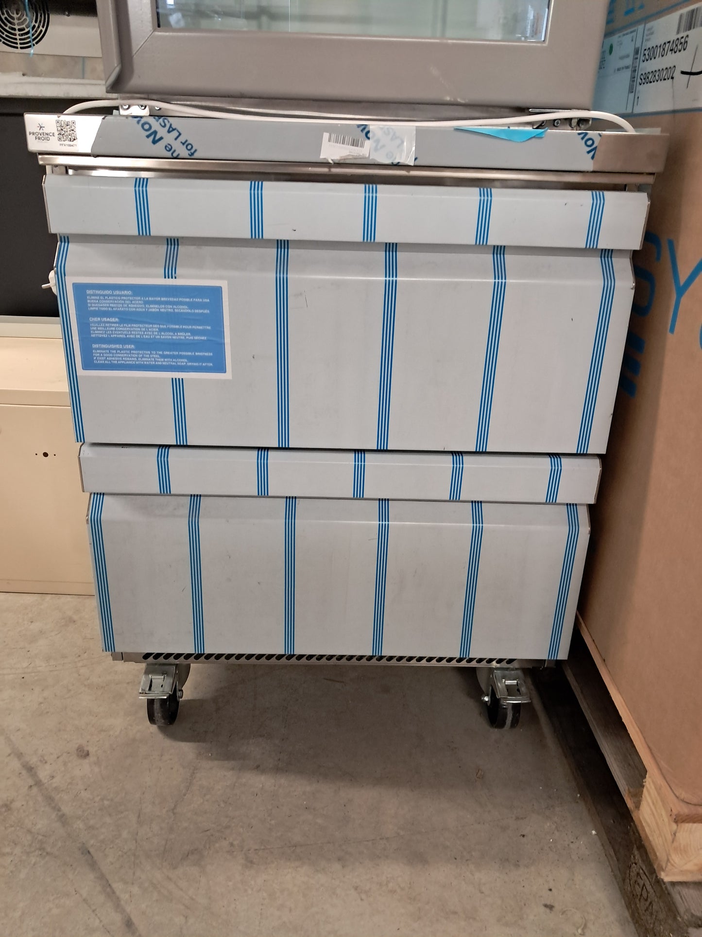 TABLE REFRIGEREE, TIROIRS SUR ROULETTES - PF-0053757