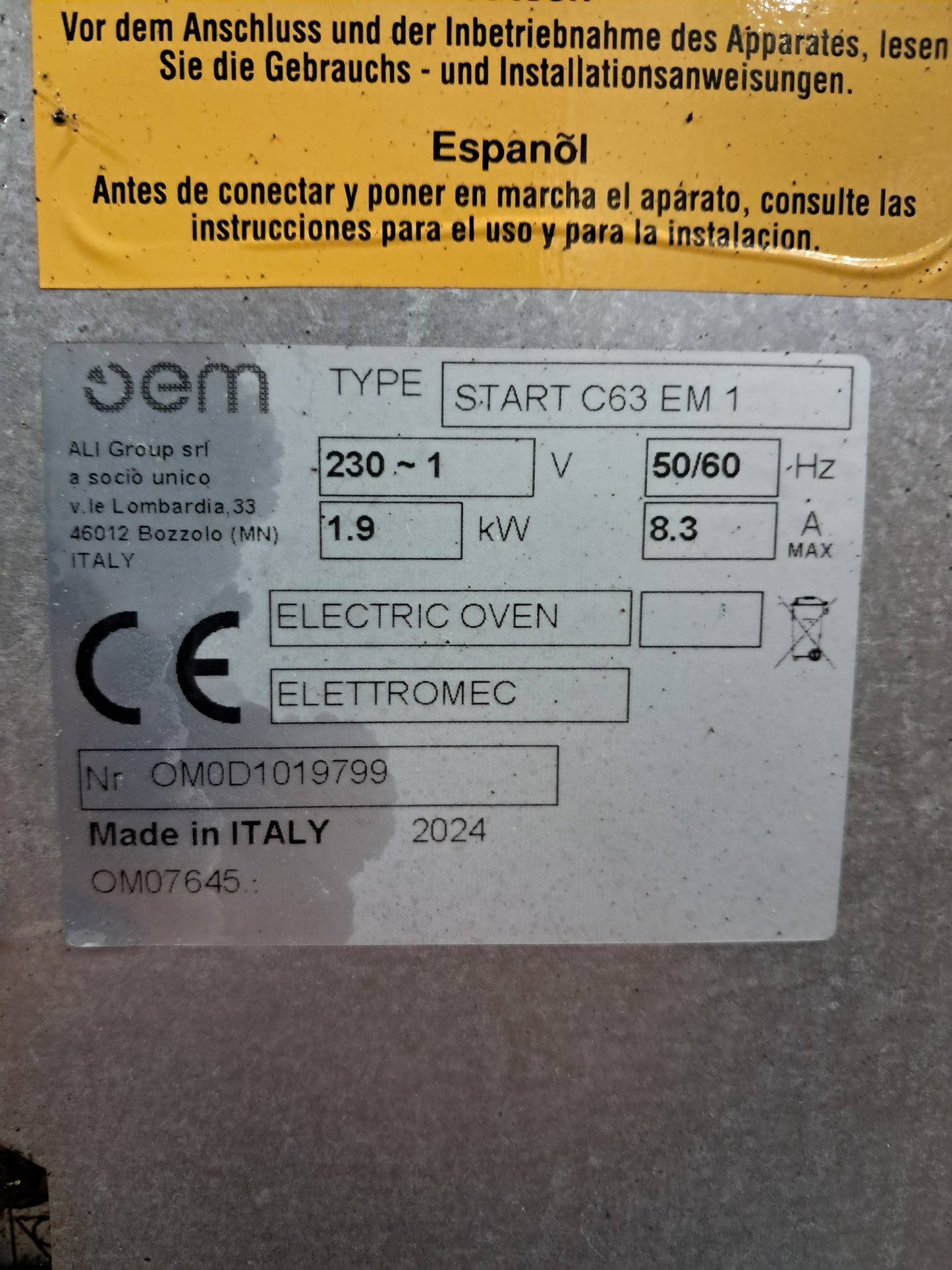 Four pizza simple chambre électromécanique capacité 1 pizza Diam 30 - PF-0052673