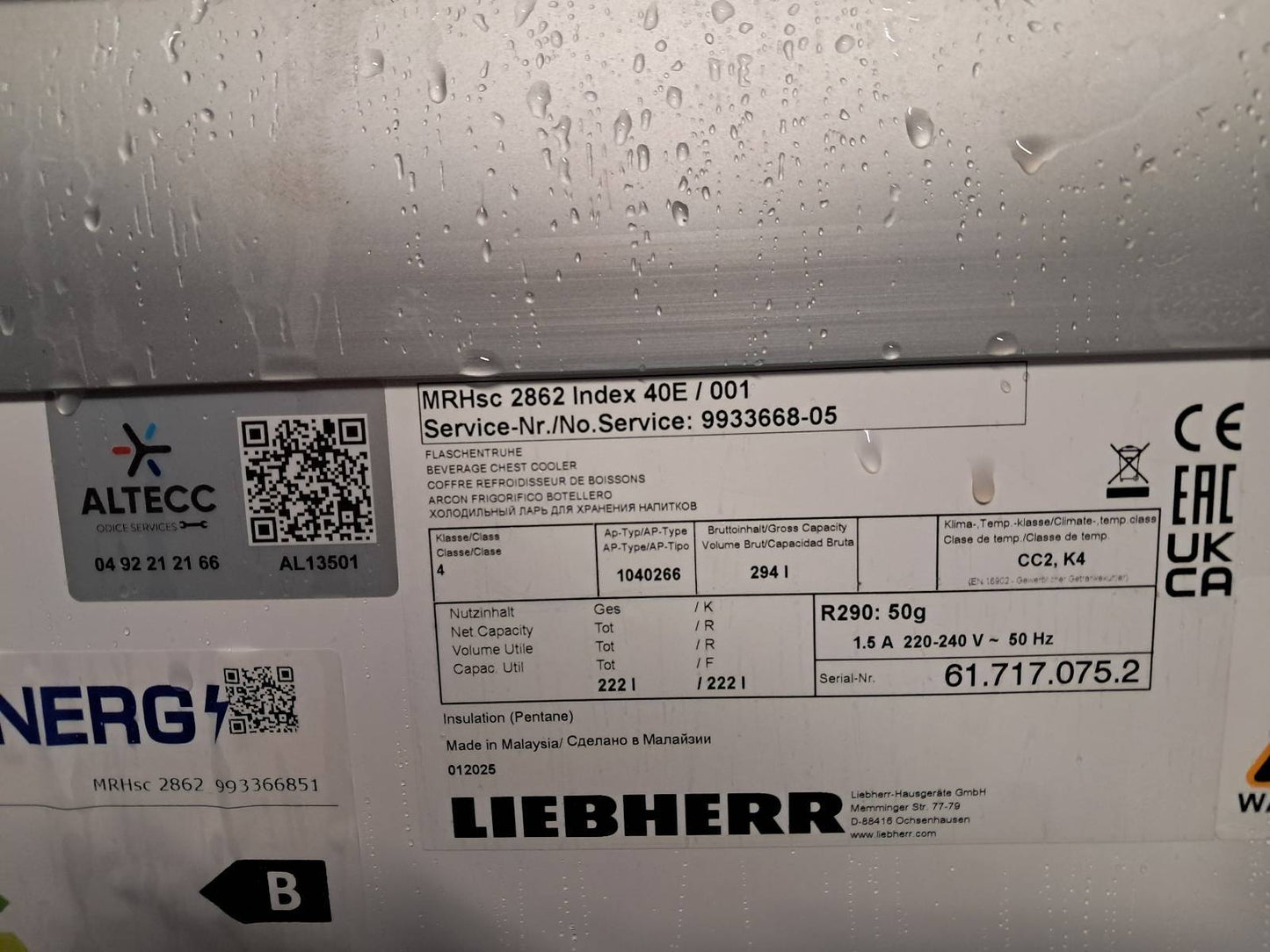 CONSERVATEUR COFFRE POSITIF COUVERCLES VITRÉS 294L - ALT0010563