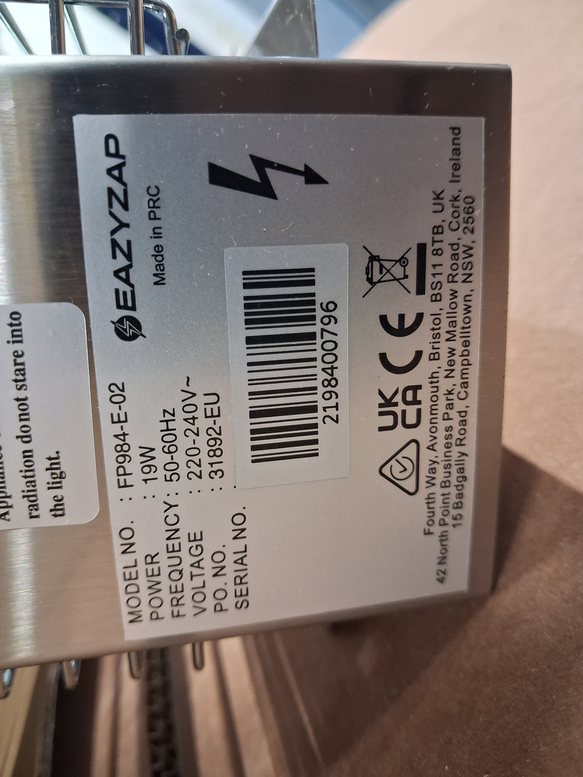 DESINSECTISEUR LED INOX 14W - PF-0068621
