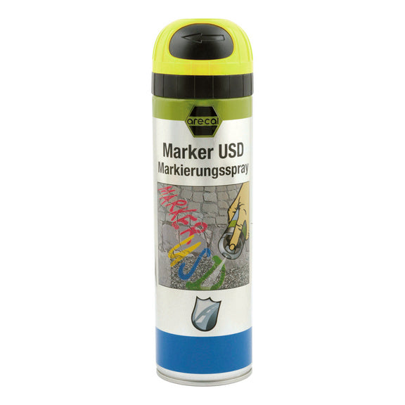 Arecal Marker USD spray de marquage, jaune 500 ml