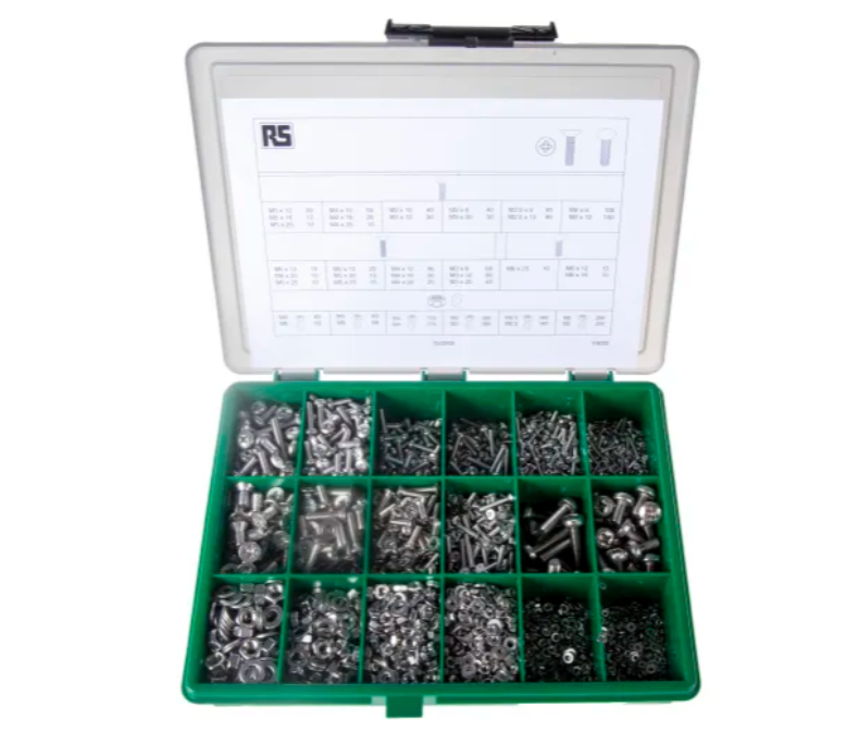 kit de vis RS PRO, 3168 pièces en Acier inoxydable pozidriv