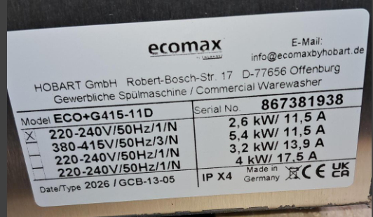 LAVE VERRES COMPACT ECOMAX PLUS - MAR0052844