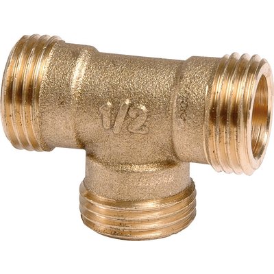 Raccord laiton en T à visser - M 1/2"