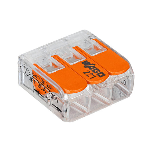 WAGO 3 entrées pour section de 0,14 à 4mm² série 221