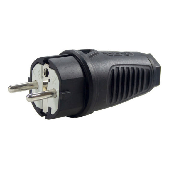 FICHE MALE NOIRE 250 V/16 A