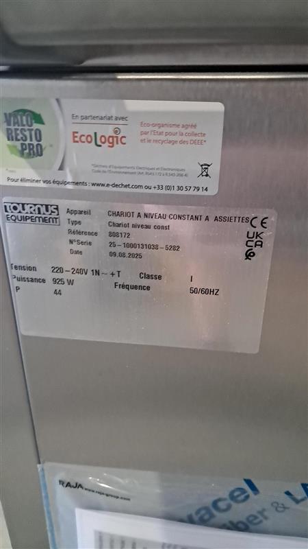 CHARIOT CHAUFFANT 2 PILES ASSIETTES - MAR0045962