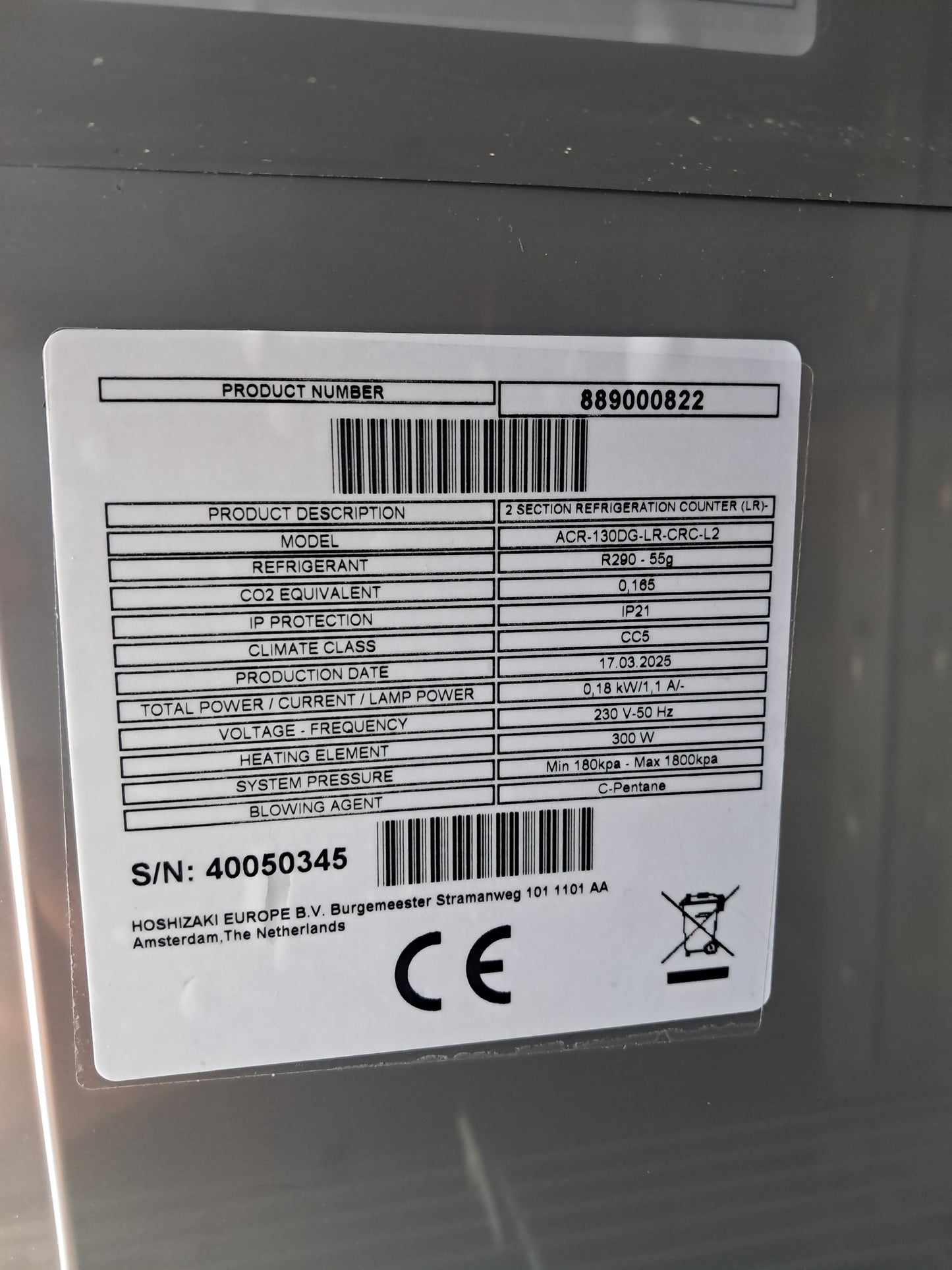 COMPTOIR POSITIF 2 PORTES GN1/1 - PF-0059565