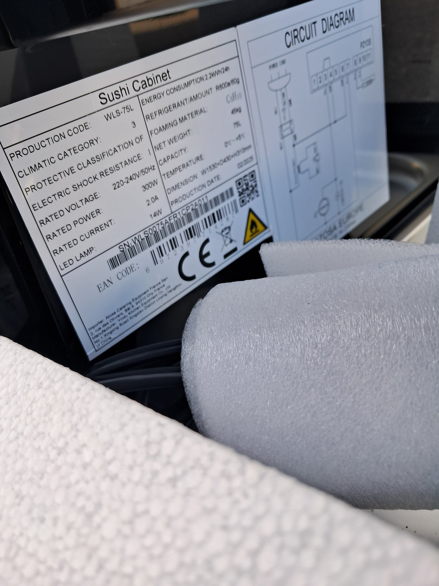 VITRINE A SUSHIS 75L - PF-0060975