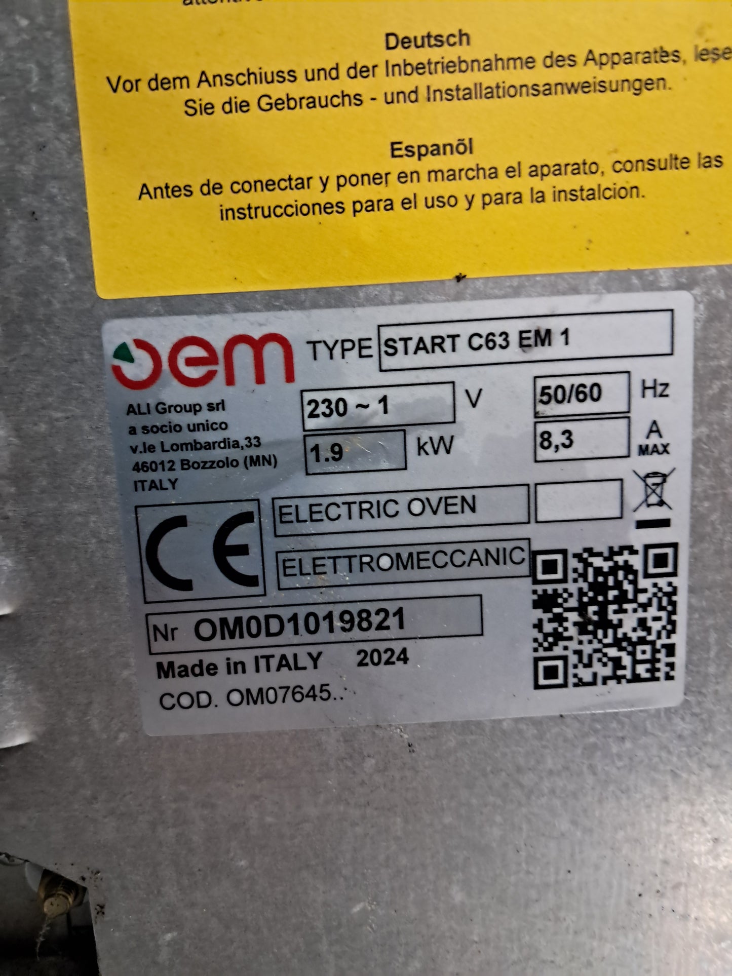 Four pizza simple chambre électromécanique capacité 1 pizza Diam 30 - PF-0052674