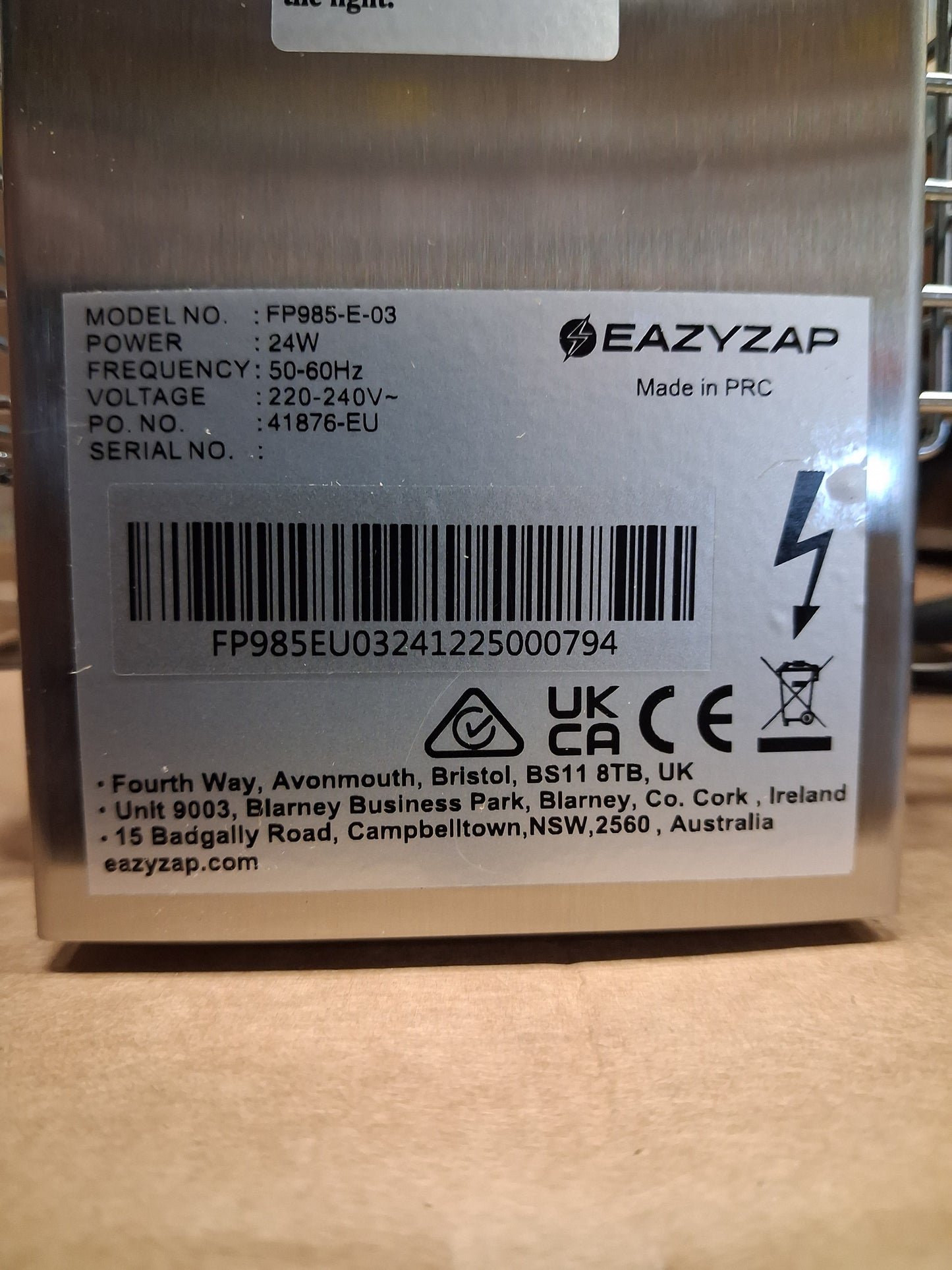 DESINSECTISEUR LED INOX 20W - PF-0065366