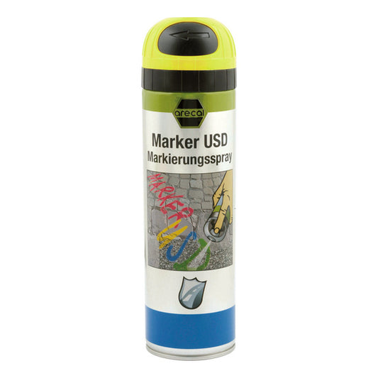 Arecal Marker USD spray de marquage, jaune 500 ml