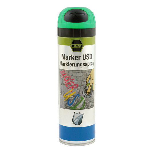 Arecal Marker USD spray de marquage, vert 500 ml