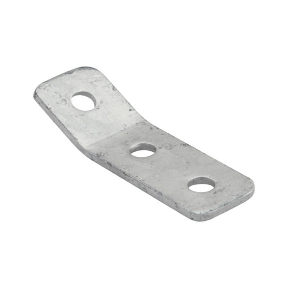 Equerre recamo 135° pour rail cranté 41mm ac.zi. 110x100mm