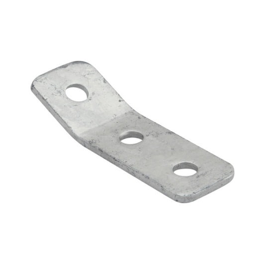 Equerre recamo 135° pour rail cranté 41mm ac.zi. 110x100mm