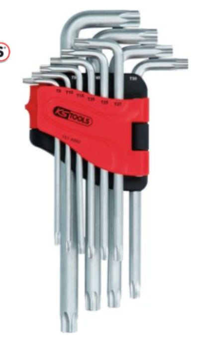 Jeu de 10 clés mâles coudées KS TOOLS - Torx