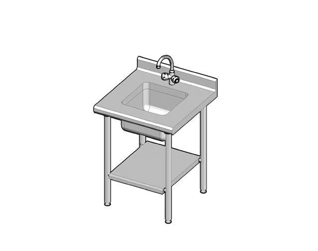 TABLE EVIER ADOSSEE AVEC ETAGERE - DI-0019824