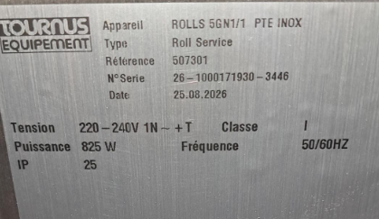 ARMOIRE CHAUDE GN1/1 5 NIV. PTE INOX SANS HYGRO - MAR0052726
