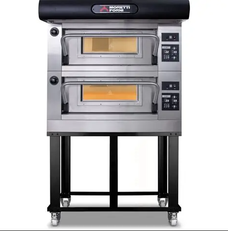 FOUR A PIZZA 2CHBRES NOIR 97x154x99 AVEC SUPPORT - MAR0052848