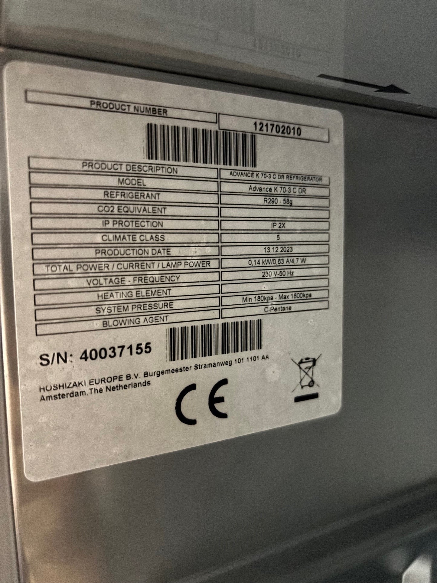 ARMOIRE FROIDE POSITIVE - PF-0054196
