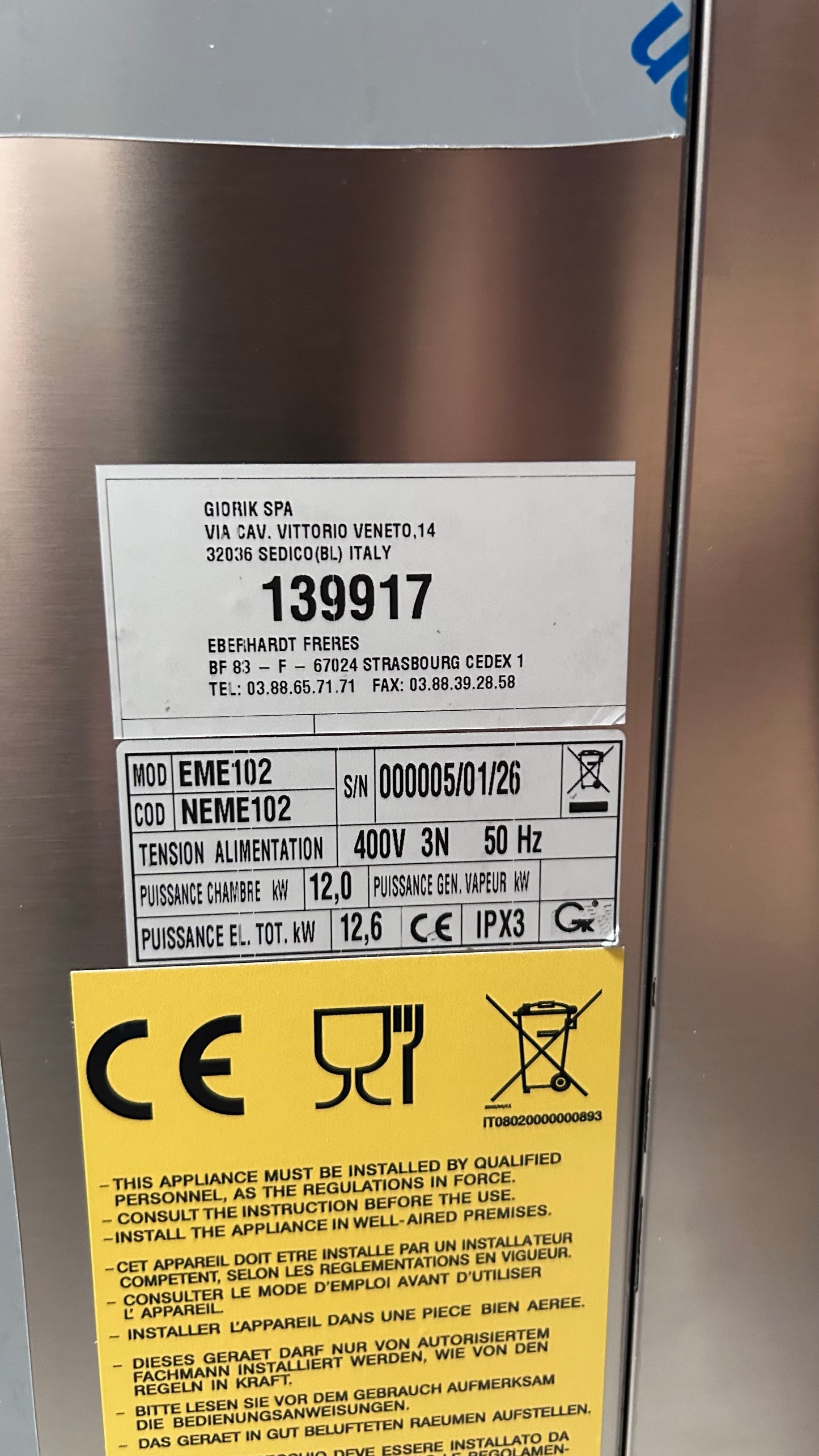 FOUR ELEC CONVECT+HUMIDIF 10GN1/1 - DI-0020951