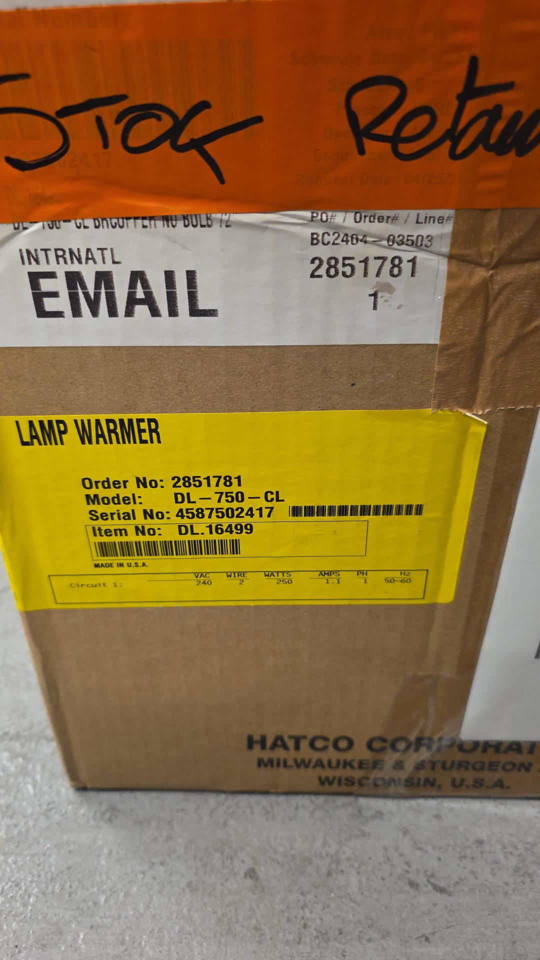 LAMPE CHAUFFANTE HATCO DL 750 CL COULEUR BRONZE - DI-0020533