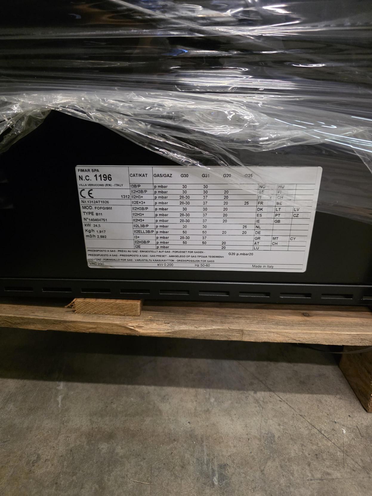 Four à pizza à gaz 1 chambre - monophasé - acier inoxydable - DI-0019879