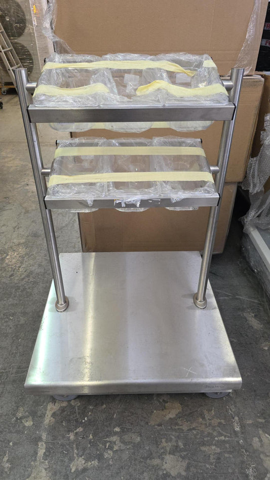 CHARIOT INOX MOBILE A COUVERTS DOUBLE ETAGE - DI-0018174