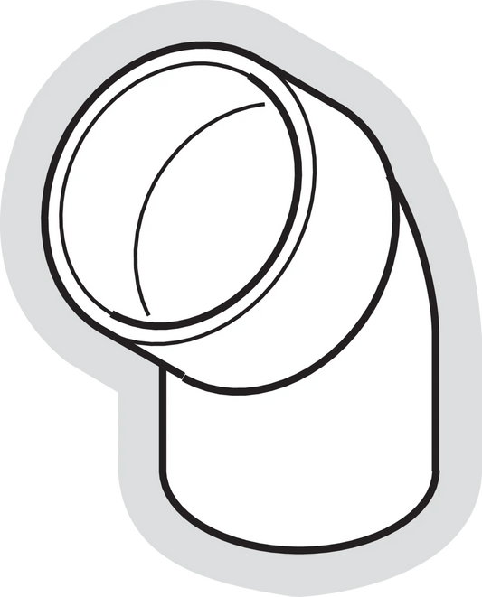 PVC BLANC COUDE MF 45° Diam 40