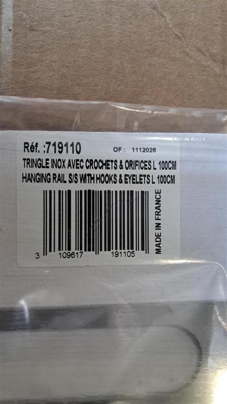 TRINGLE DE CUISINE INOX- L1000 - MAR0048348