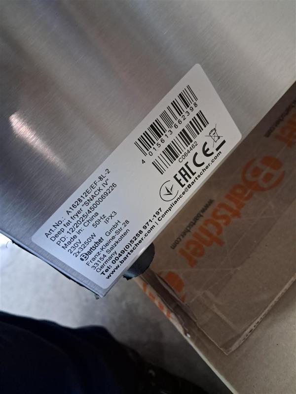 FRITEUSE SNACK IV 2 CUVES DE 8L - PF-0065588