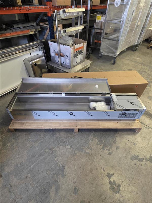 Vitrines à bacs 1795 mm GN1/4 +2°+10°C sans lunettes groupe logé - DF-0000004